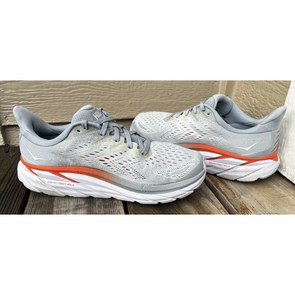 Hoka One One Clifton 8 Women’s 9.5B Running Shoes Blue Fog/Plein Air